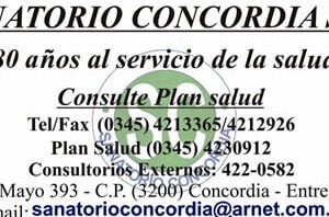 Sanatorio Concordia S.A. 7 Sanatorio Concordia S.A.