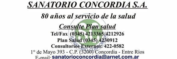 Sanatorio Concordia S.A. 1 sanatorio concordia s a